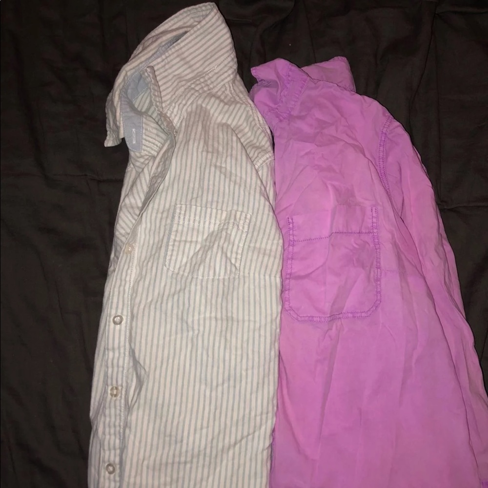 Two Ladies Button Down Shirts Size Large